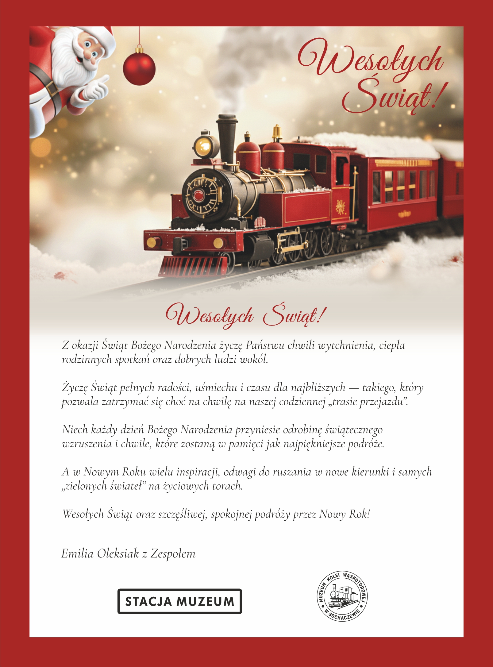 Kartka świąteczna z życzeniami